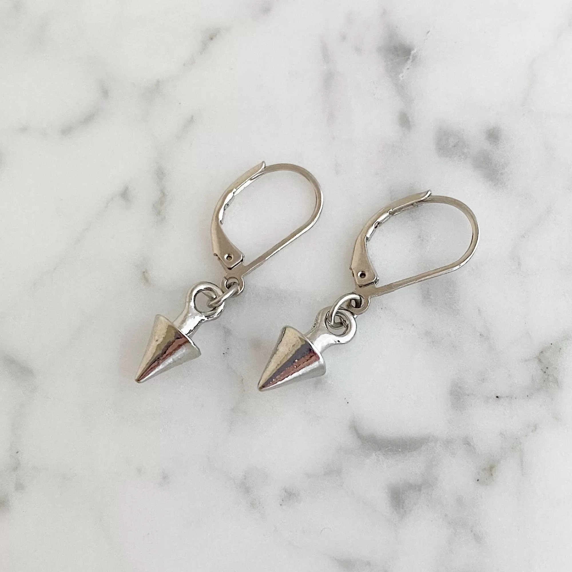 ERIS silver spike earrings