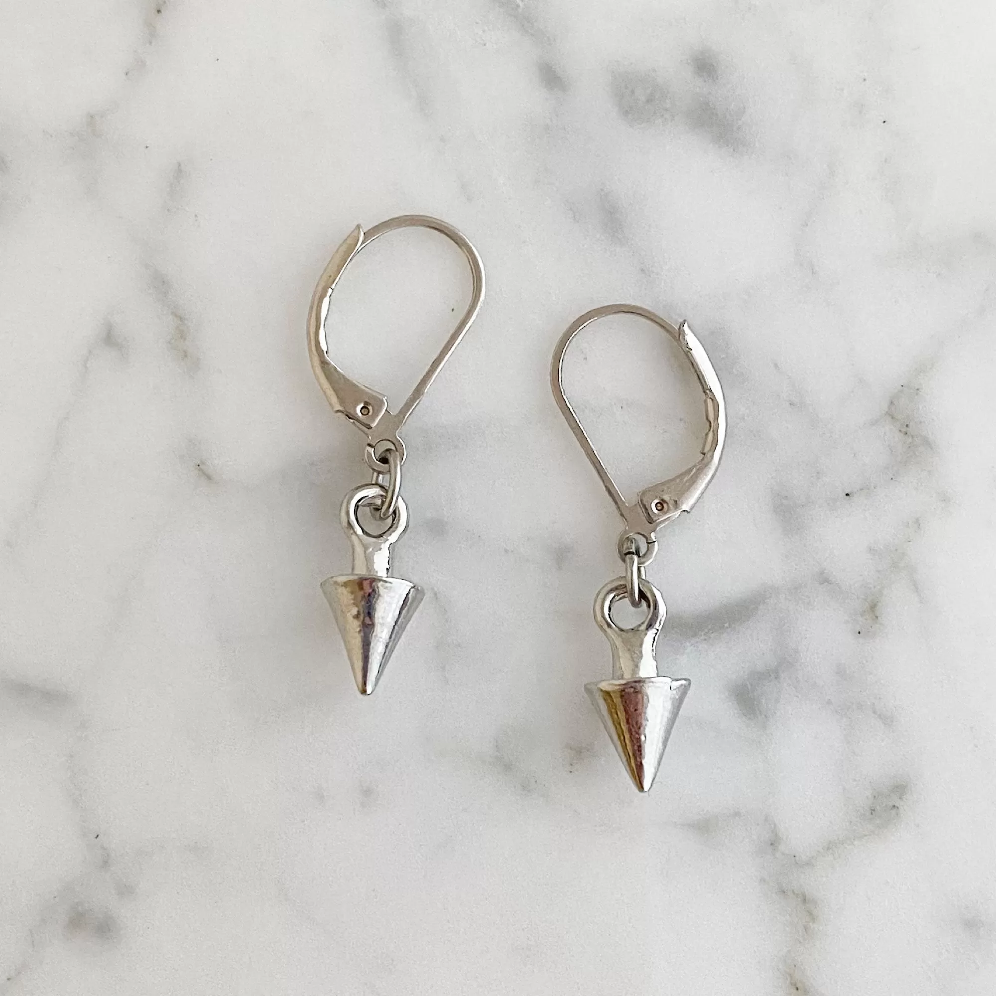 ERIS silver spike earrings