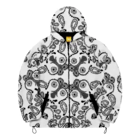 #FR2 PAISLEY FLEECE HOODIE-WHITE