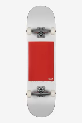 G0 Block Serif - White/Red - 8.0 Complete Skateboard