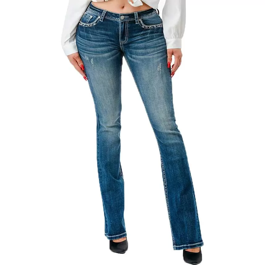 Grace in LA Women's Dreamcatcher Bootcut Jeans