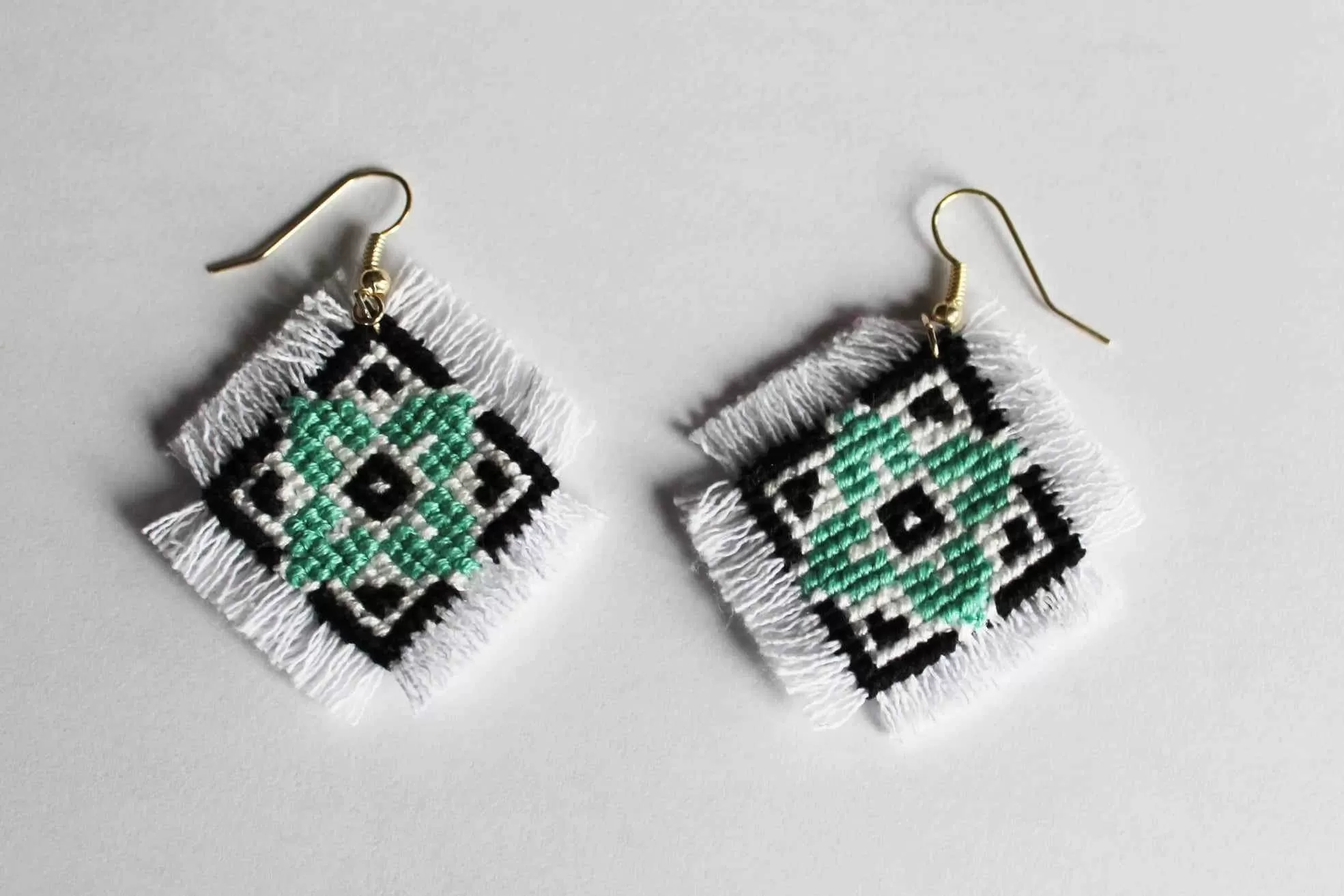 Hand Embroidered Earrings