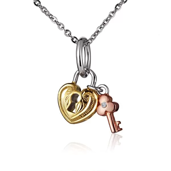 Heart & Key Charm Pendant