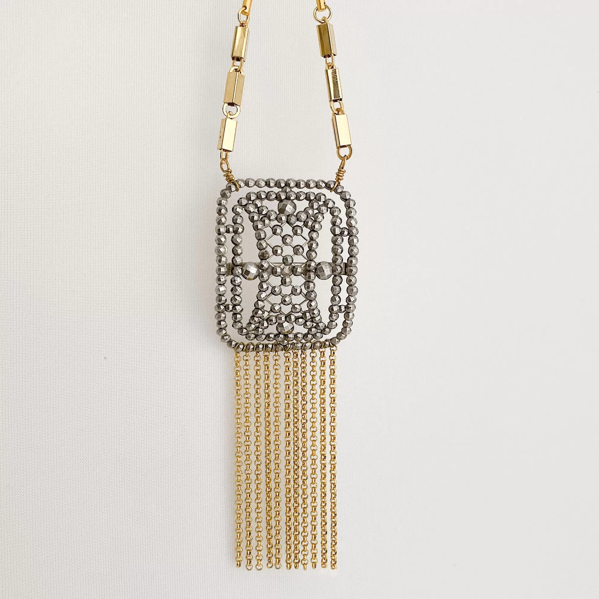 HENDRICK cut steel buckle necklace from Paris