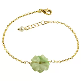 Jade Flower Bracelet