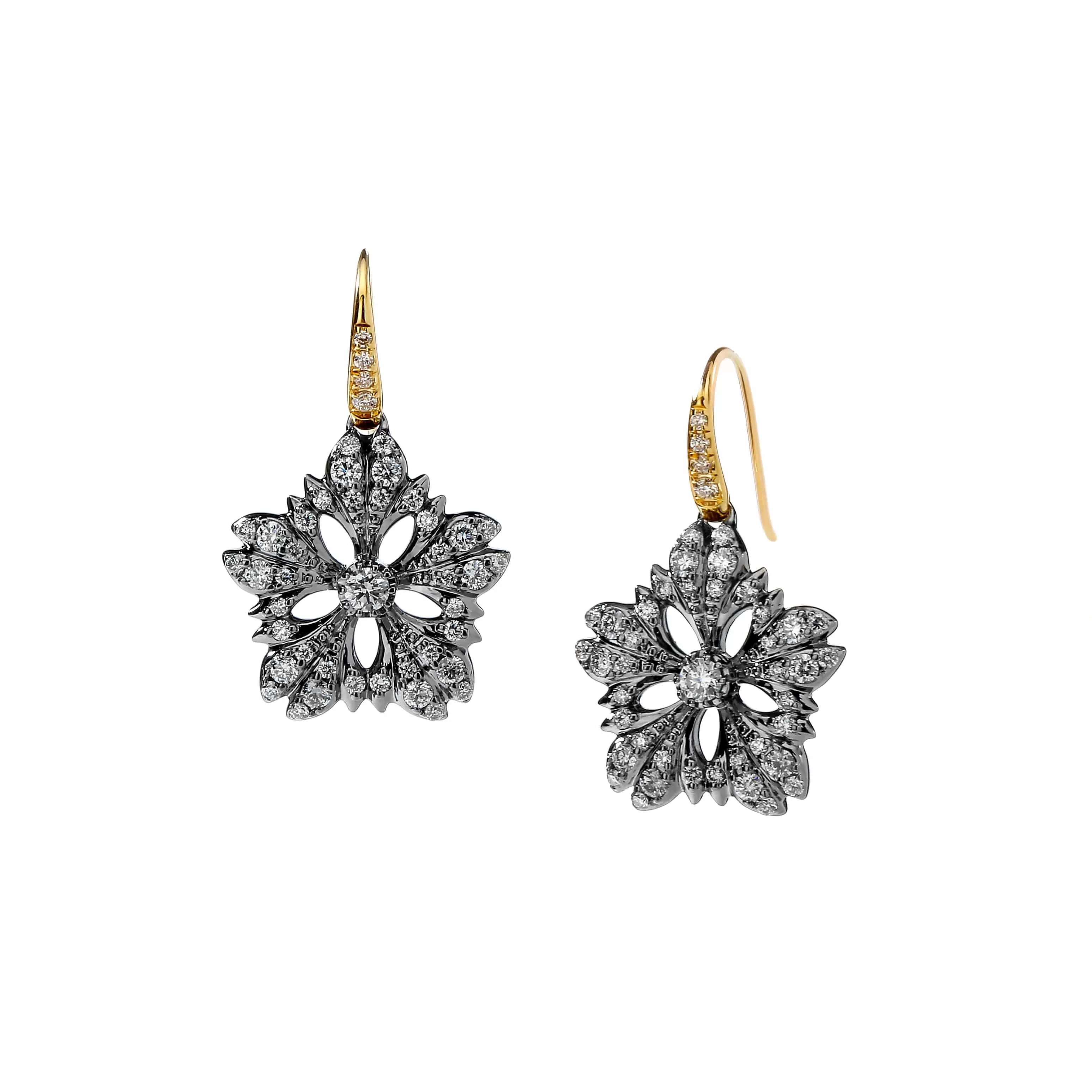 Jardin Five Petal Flower Earrings