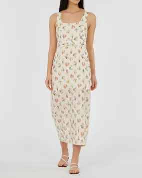 Jardin Linen Midi Dress