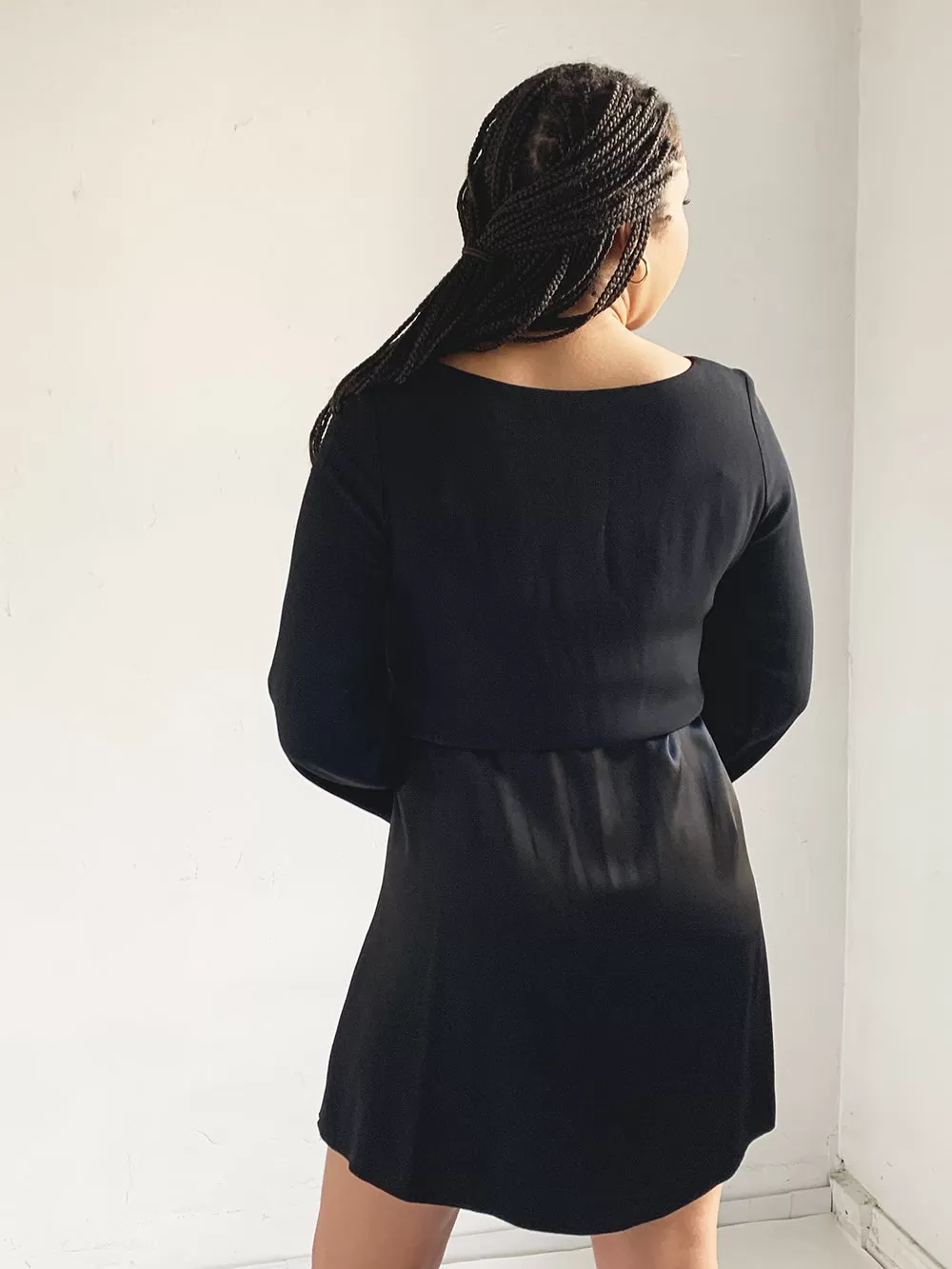 JNY Black Tunic Overlay Dress