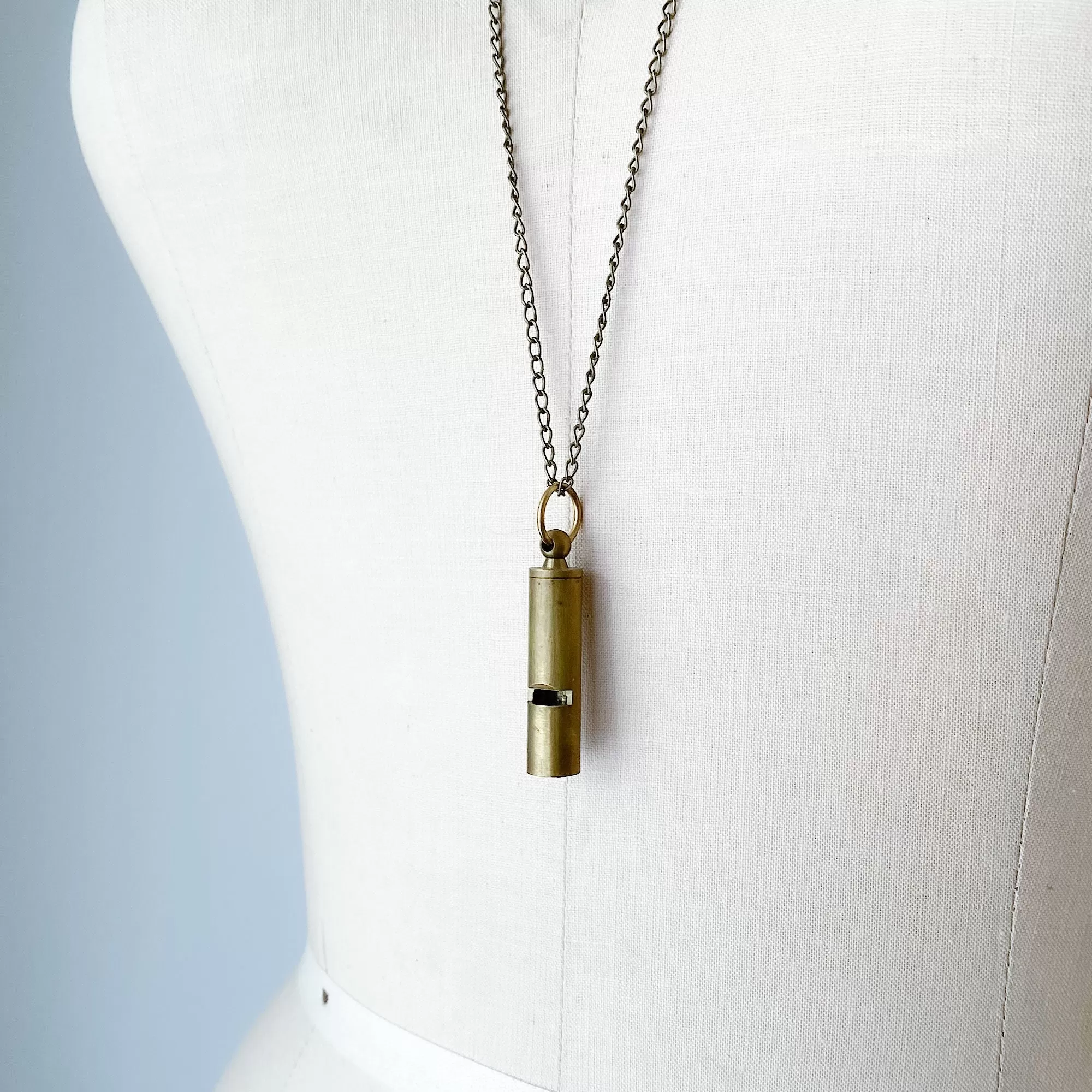 KELICIA brass whistle necklace