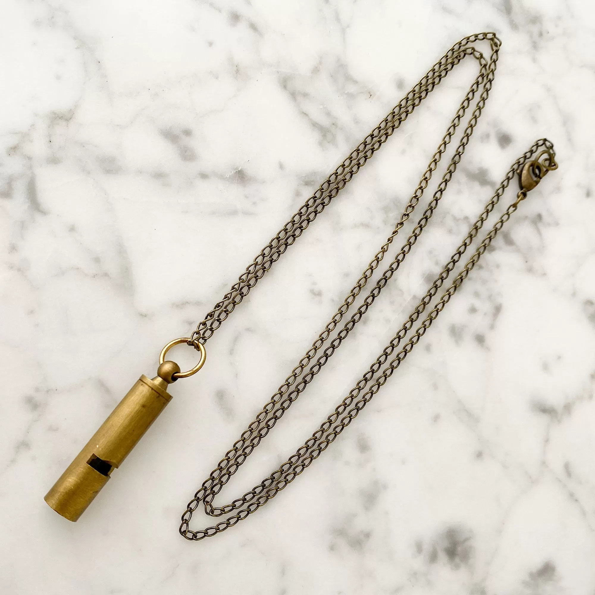 KELICIA brass whistle necklace