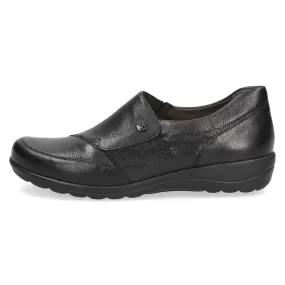 Ladies Caprice Black Nappa Slip On Shoes Soft Leather SALE