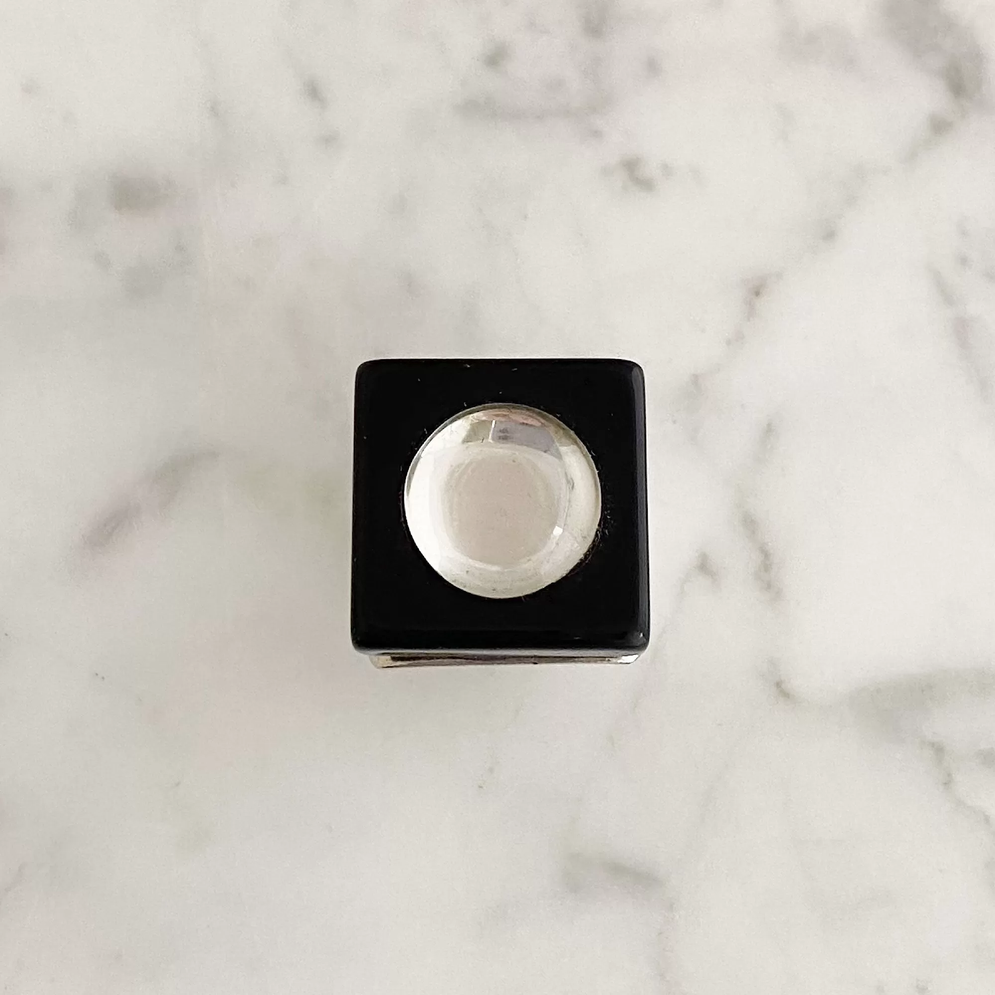 LEGEND square black cocktail ring