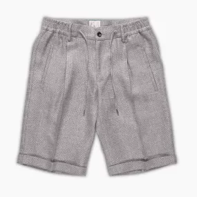 Lupo Bermuda shorts with drawstring in summer blend canapa and wool