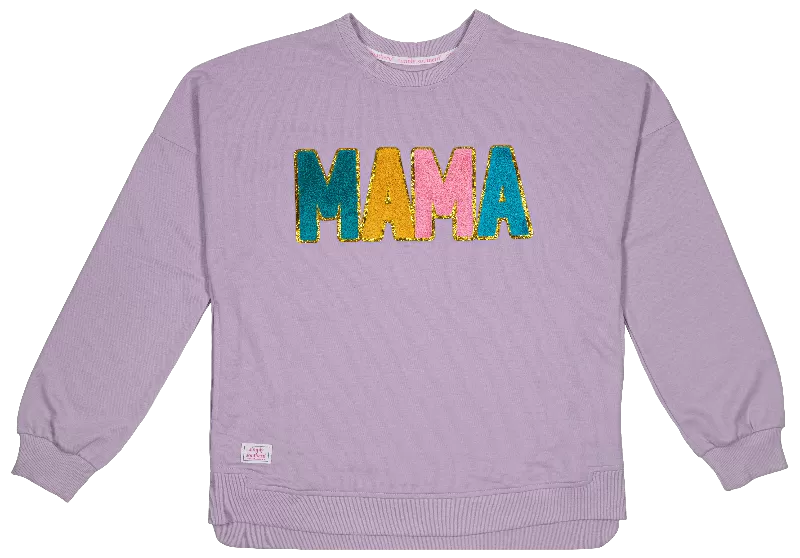 'Mama' Patch Crewneck Pullover by Simply Southern