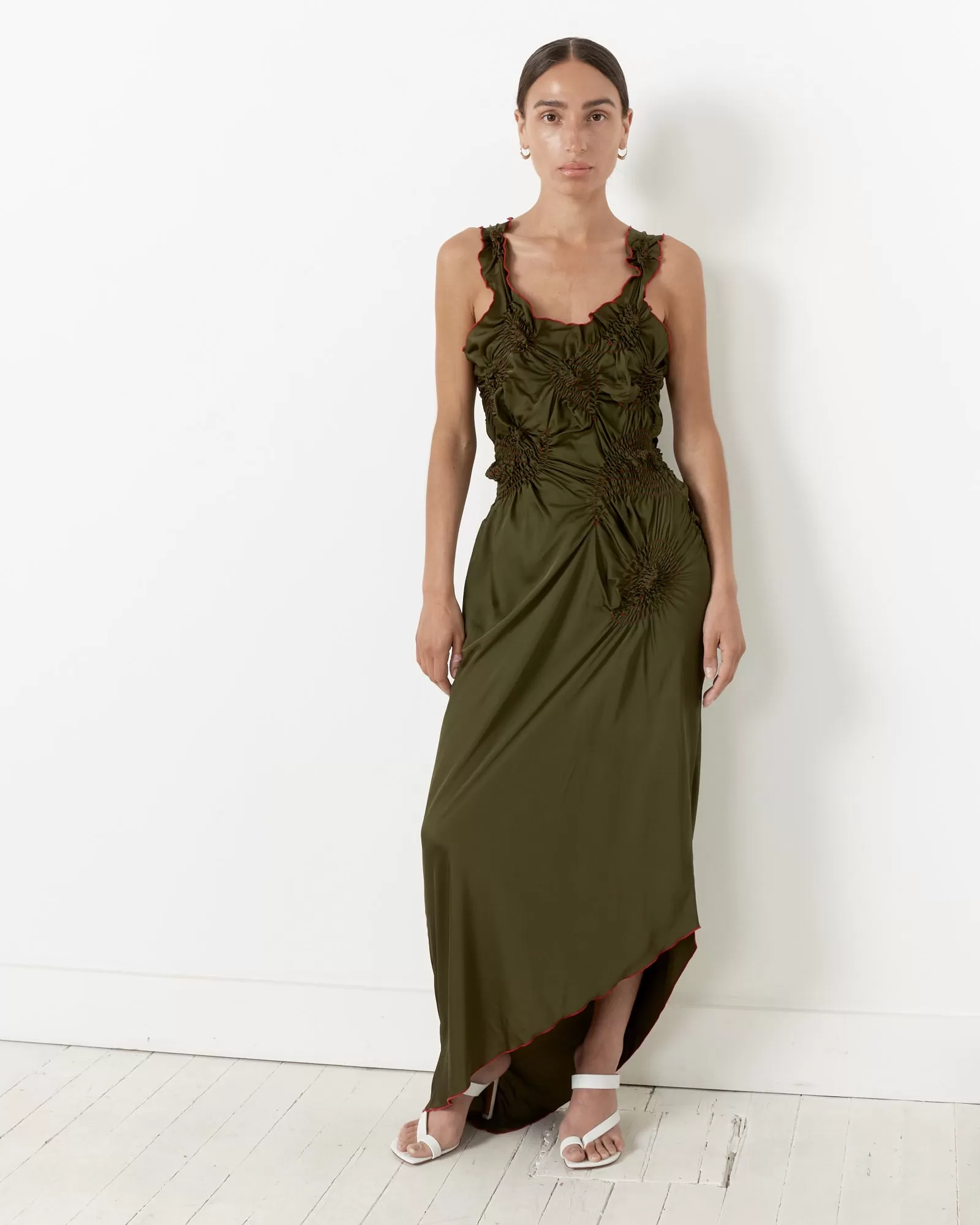 Markiza Paisley Dress in Khaki