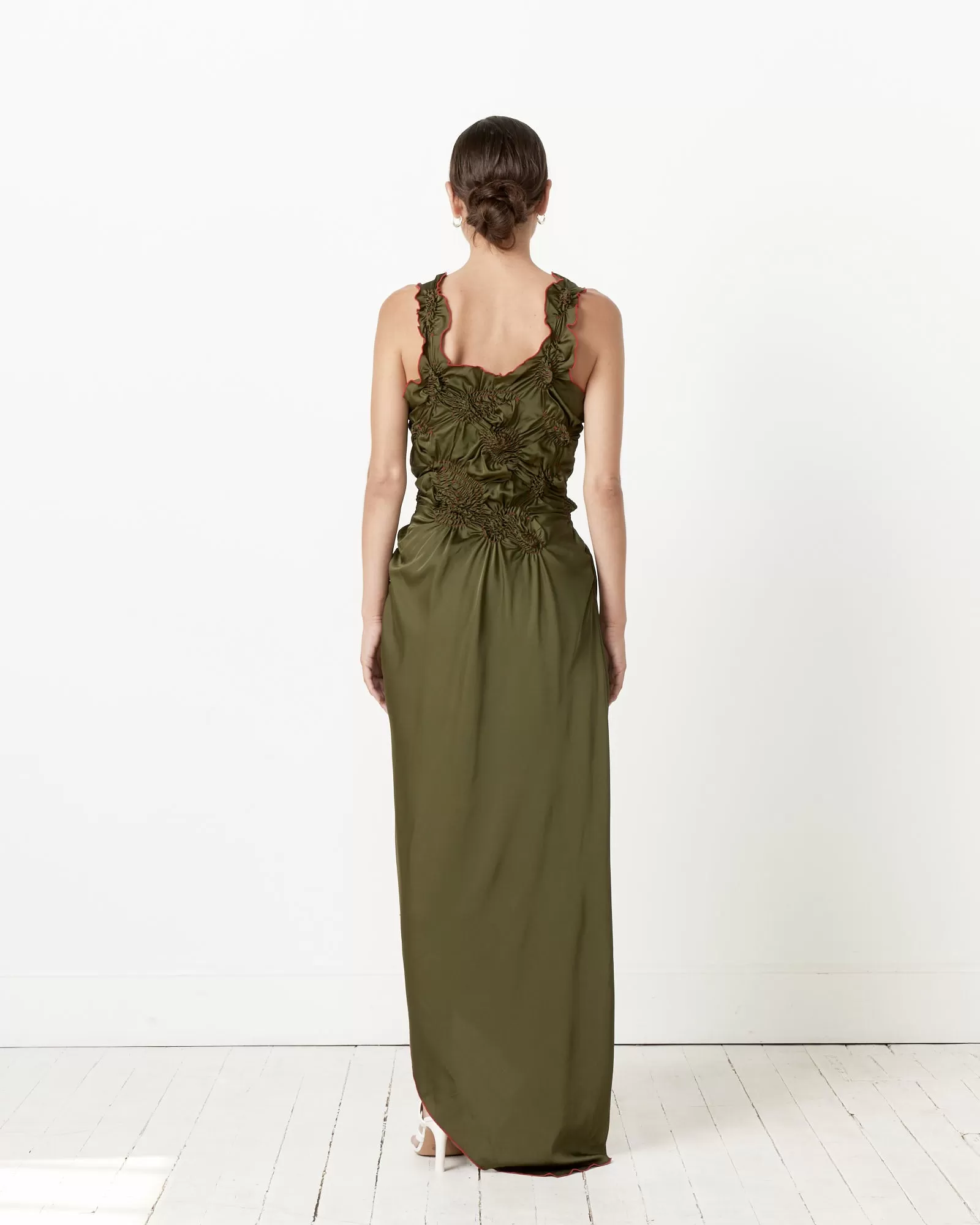 Markiza Paisley Dress in Khaki