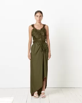 Markiza Paisley Dress in Khaki