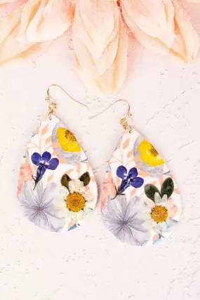 Meadows pressed flower earrings