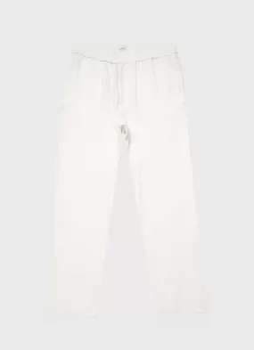 Men's Linen Drawstring Trouser in White