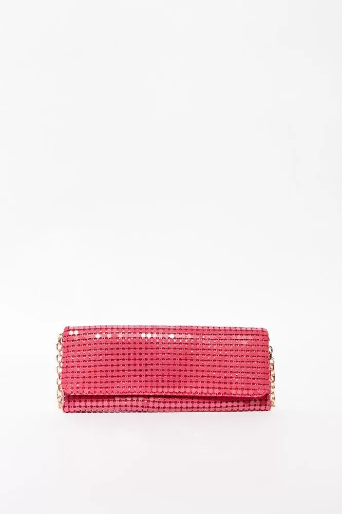 Mesh Flap Bag - Fuchsia