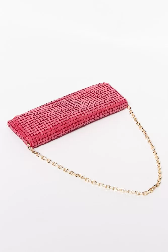 Mesh Flap Bag - Fuchsia