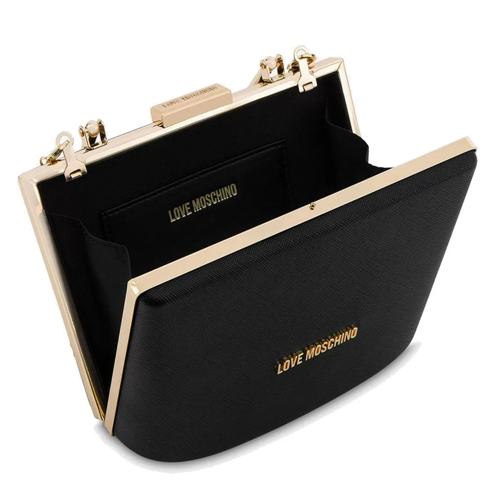 Mini Bag a Mano LOVE MOSCHINO linea Metal Handle colore Nero