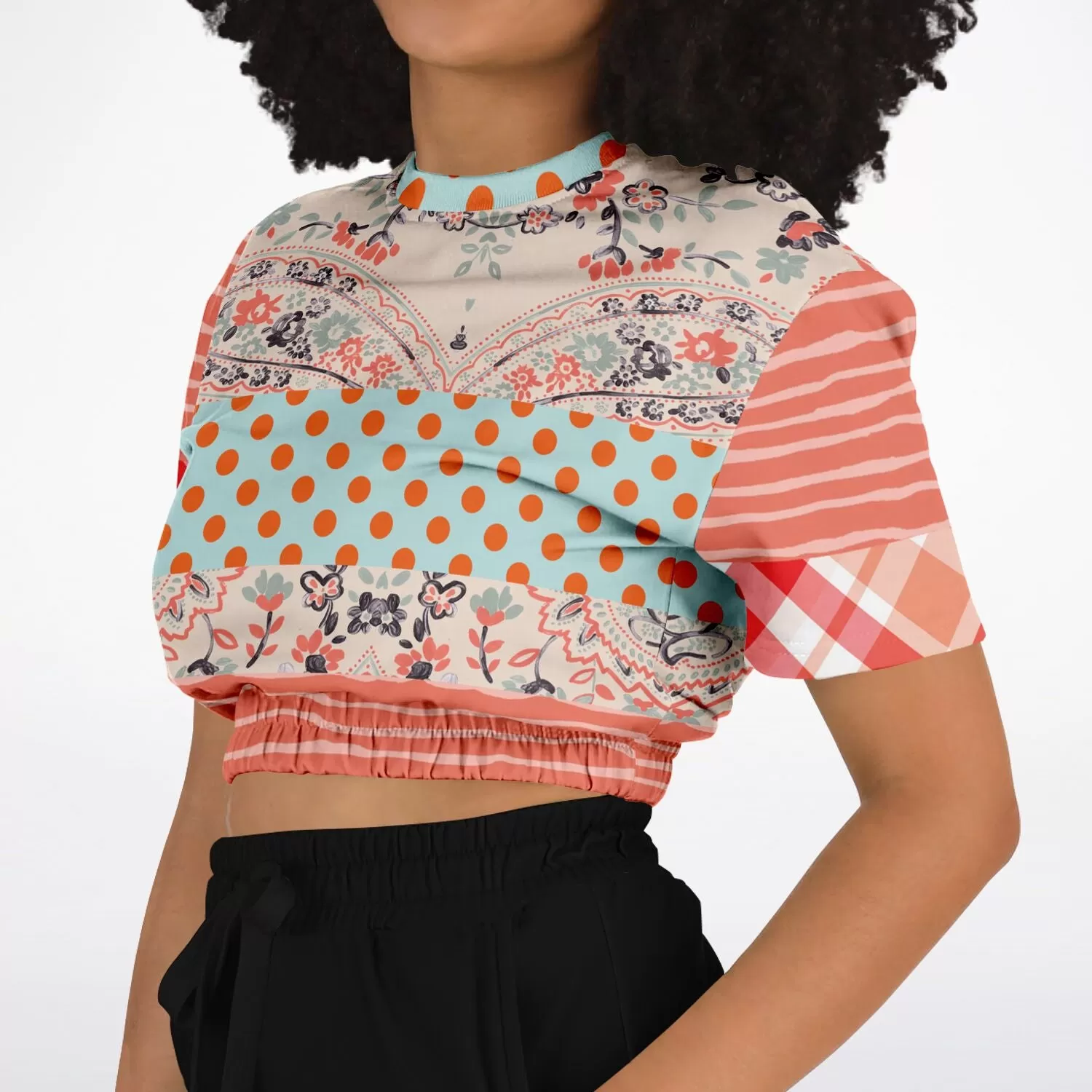 Mint Julep Short Sleeve Cropped Sweater