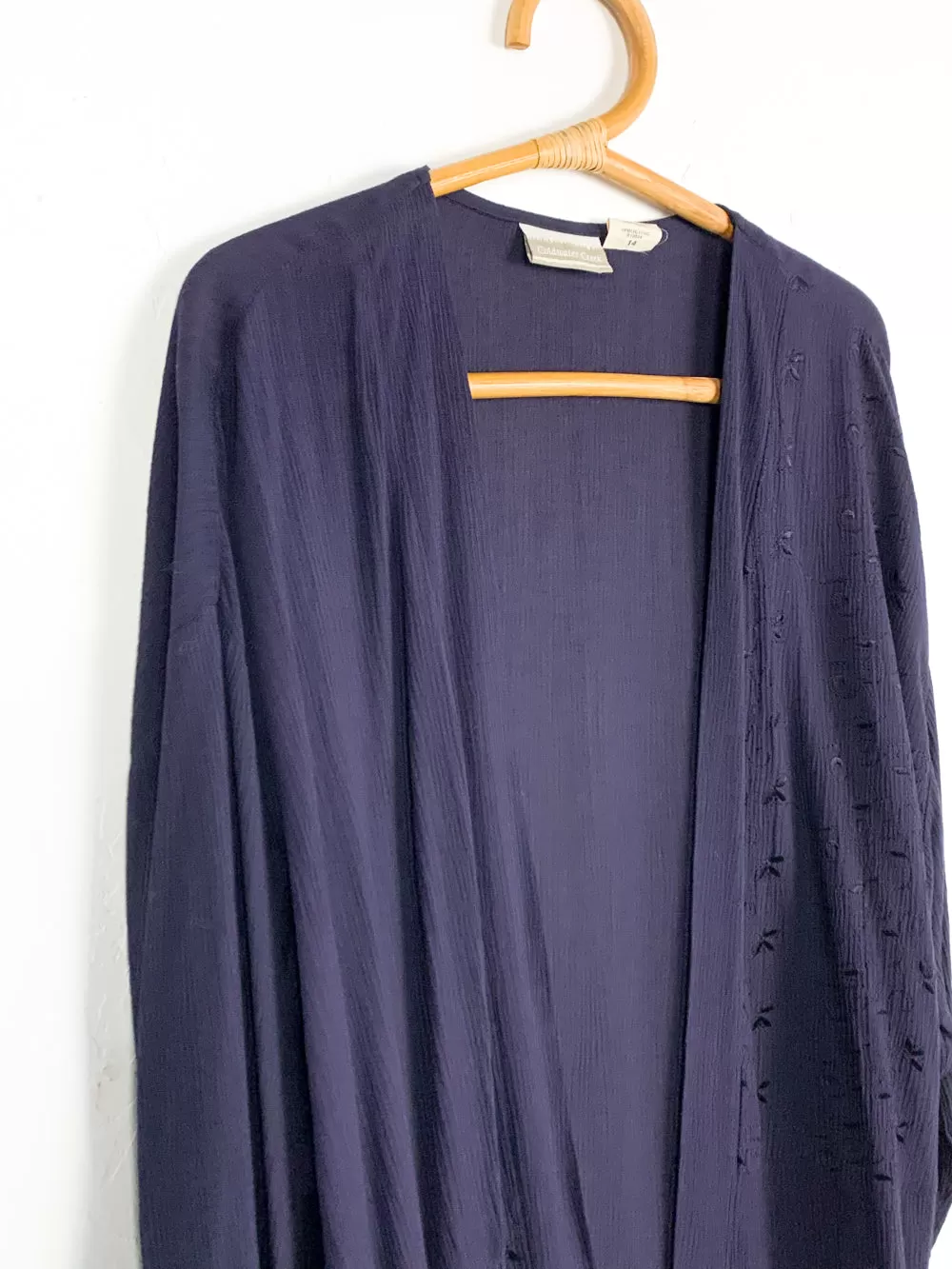 Navy on Navy Crinkle Cardigan