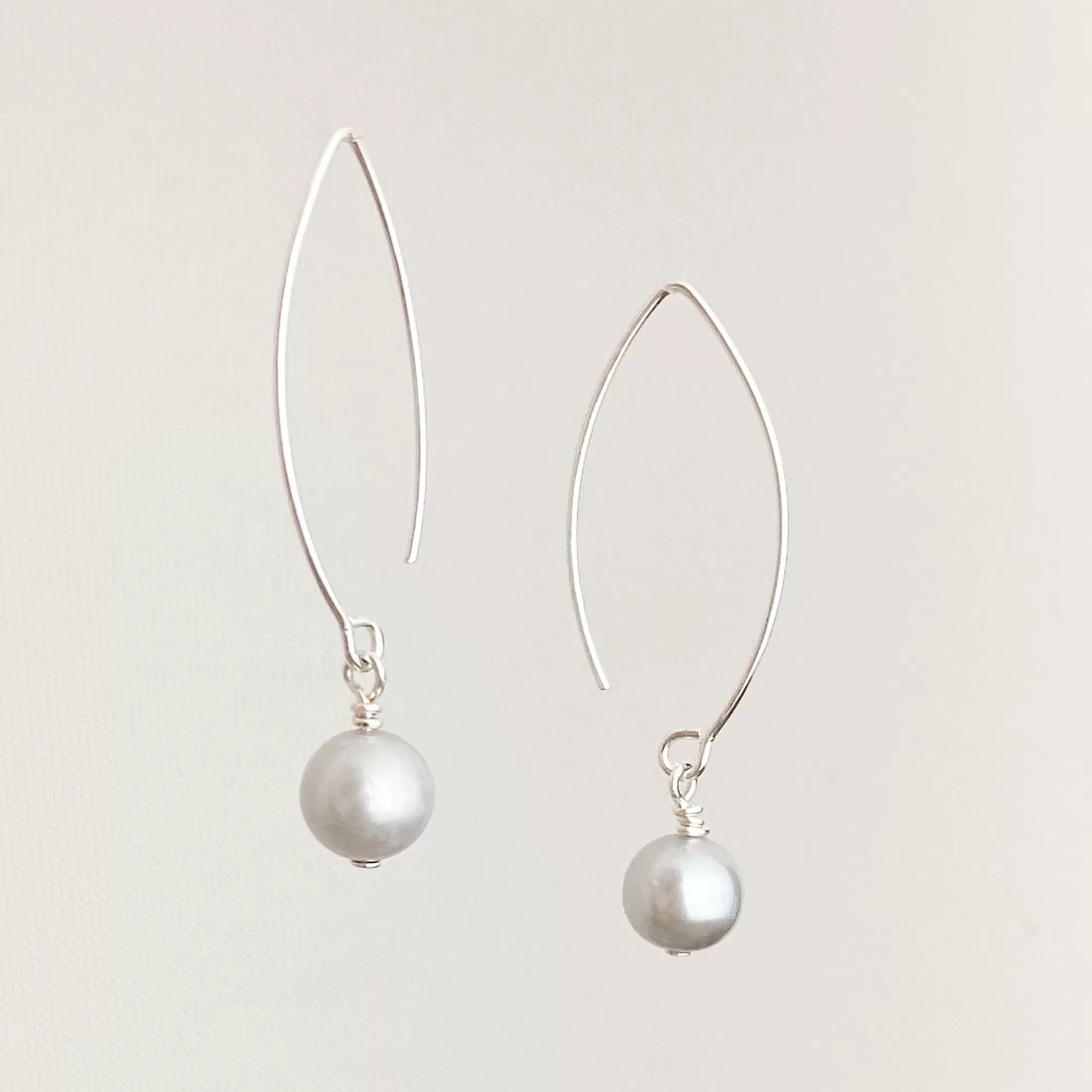 NYAH grey freshwater pearl sterling earrings