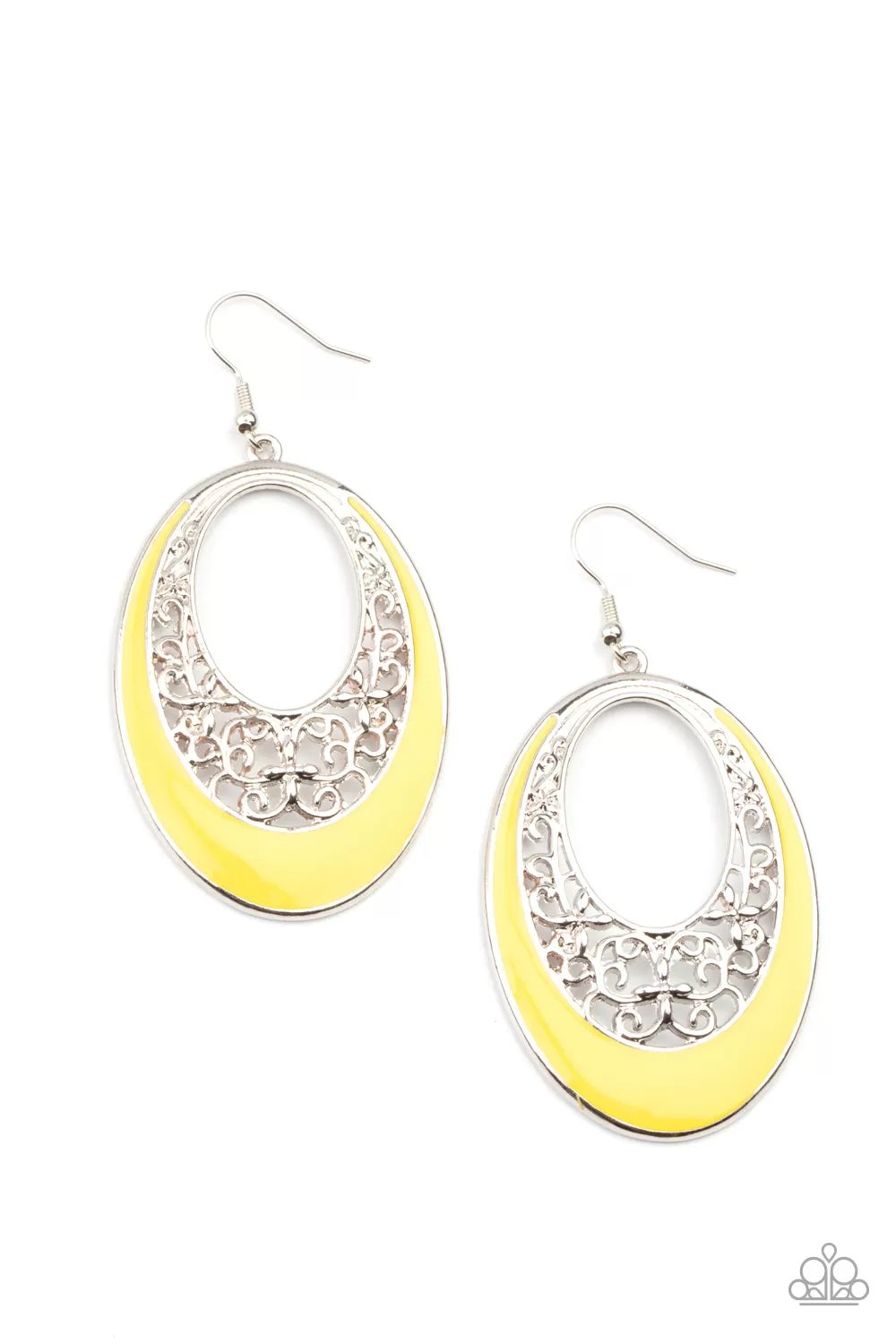 Orchard Bliss - Yellow Paparazzi Earrings