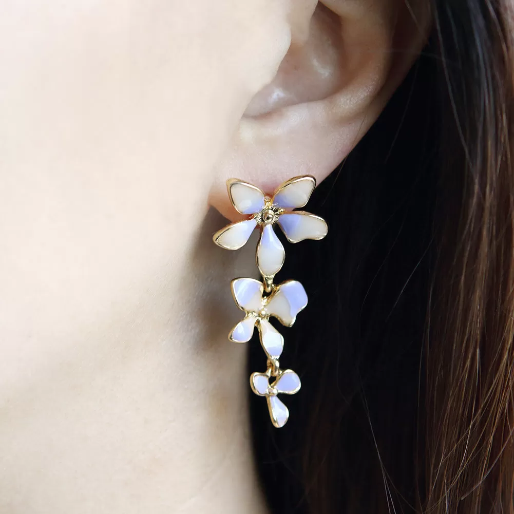 Orchid Flower Earrings