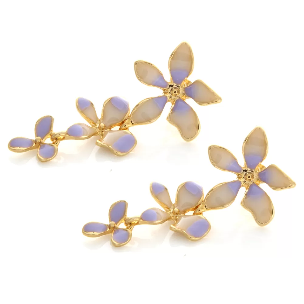 Orchid Flower Earrings