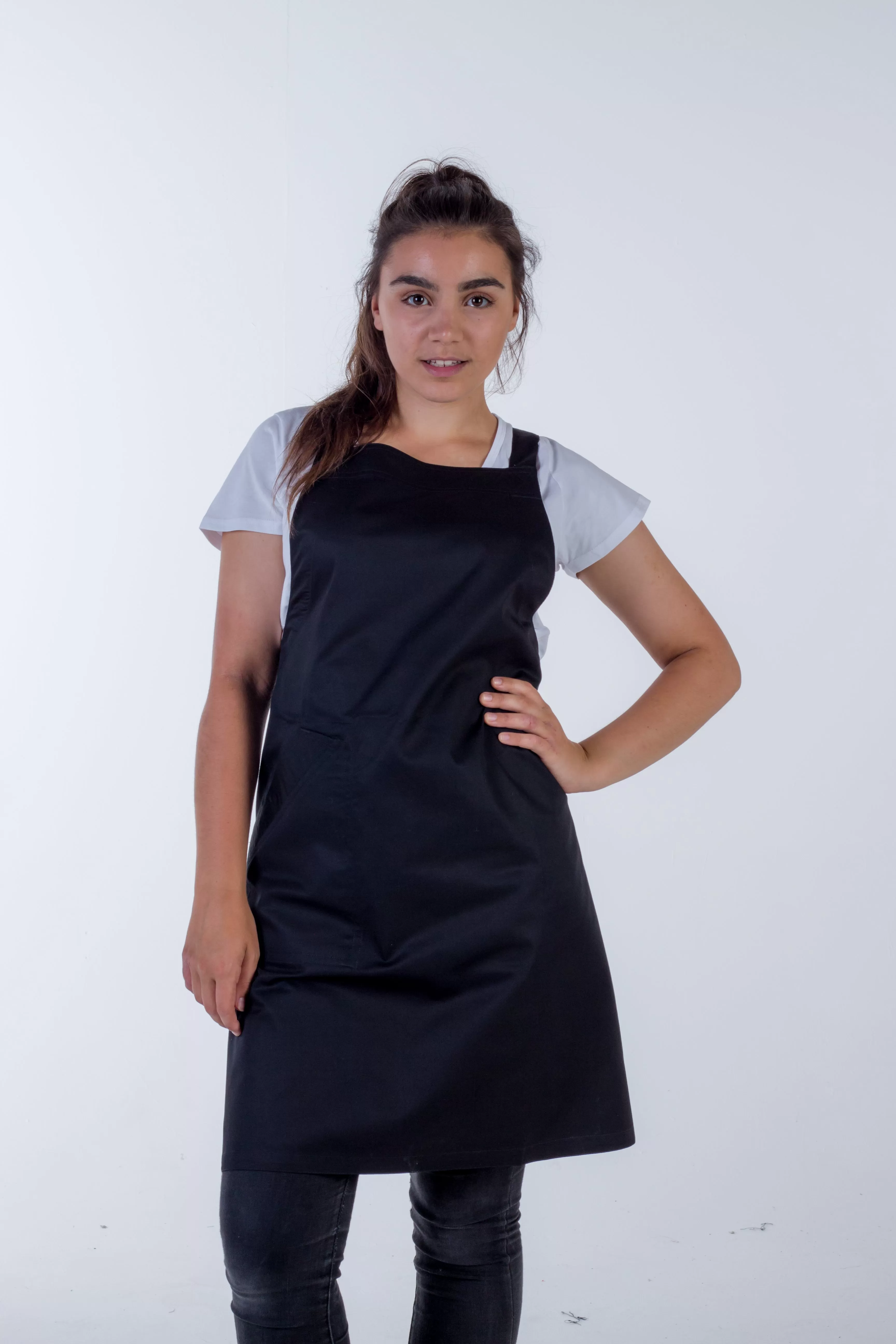 Orthodox Cross Over Apron Black