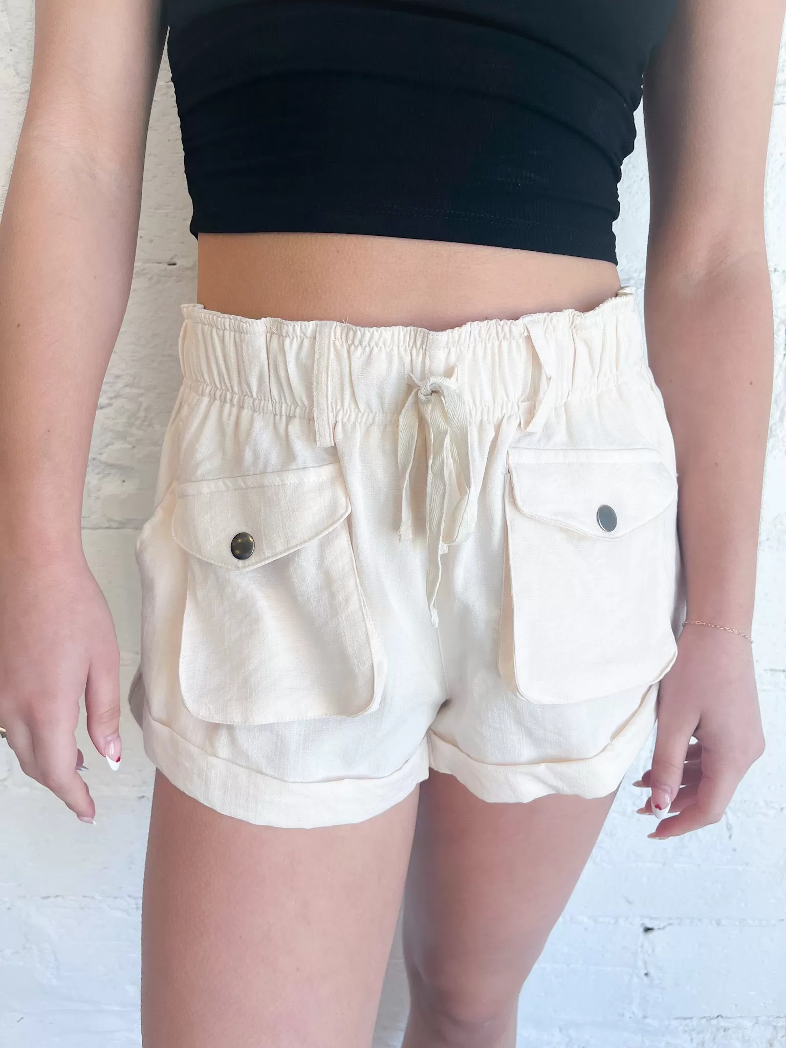 Out About Town Drawstring Shorts