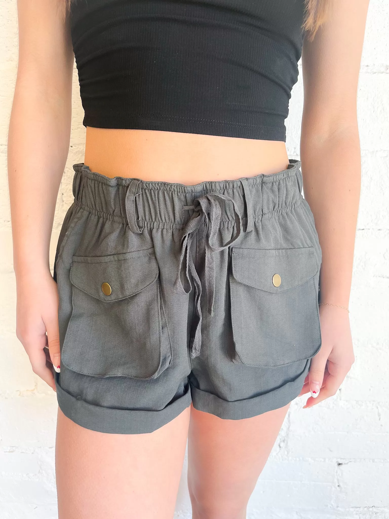 Out About Town Drawstring Shorts