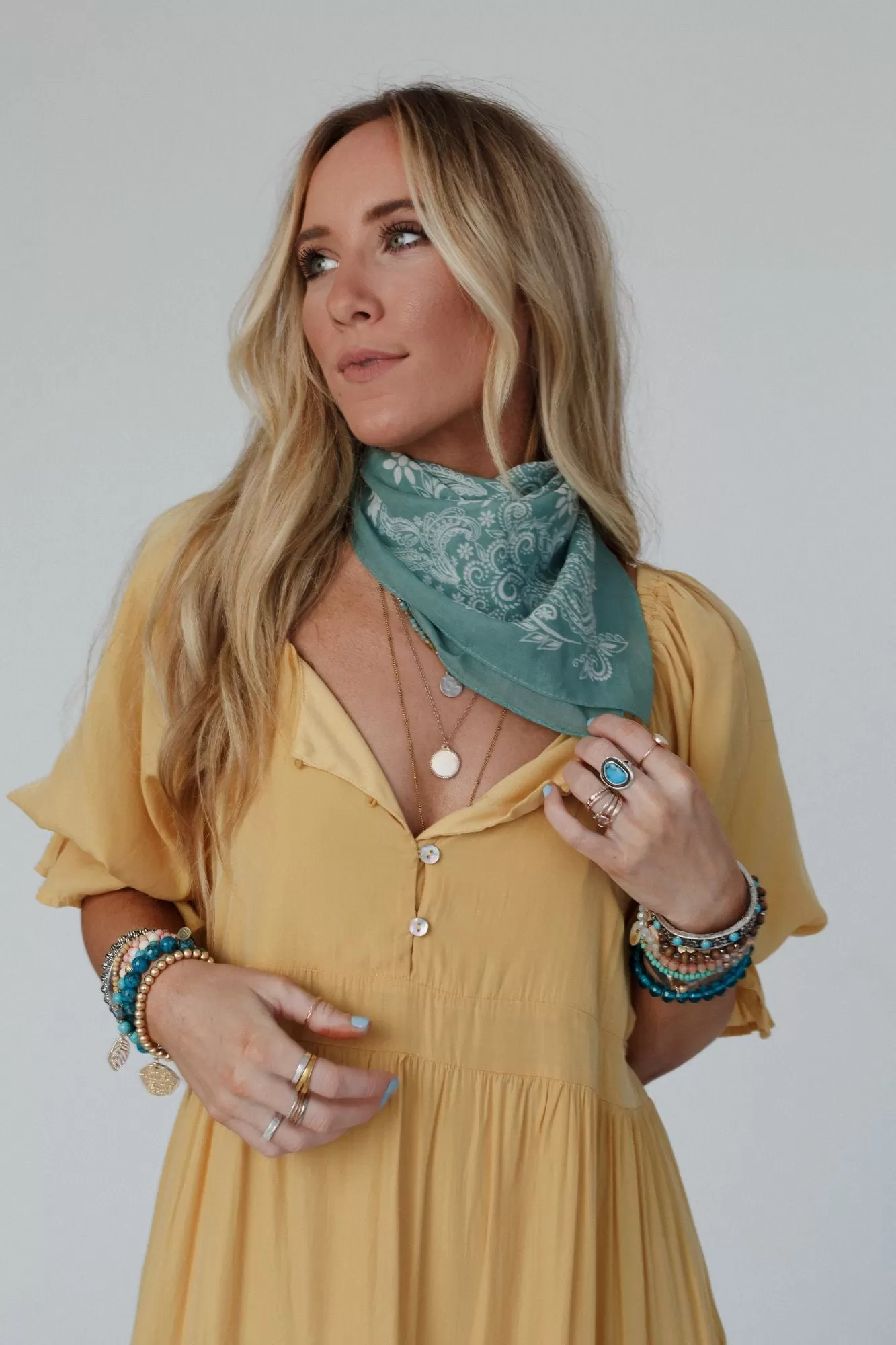 Paisley Meadow Bandana - Sage