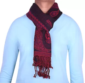 Paisley Wool Unisex Men's Women's Neck Scarf Muffler from India (64 x 13 inches)