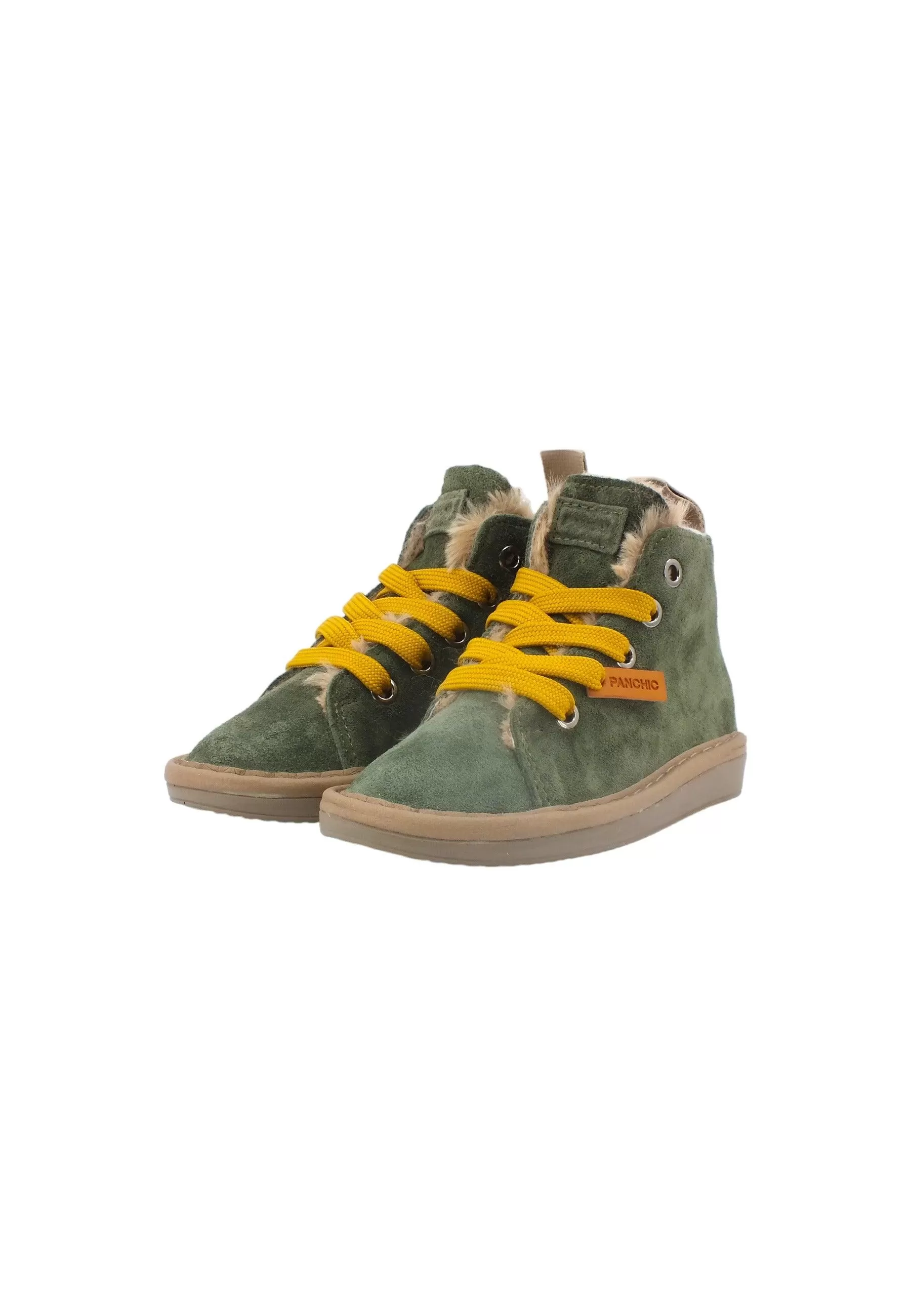 PAN CHIC Stivaletto Pelo Bimbo Military Green Yellow P01B007-00462032