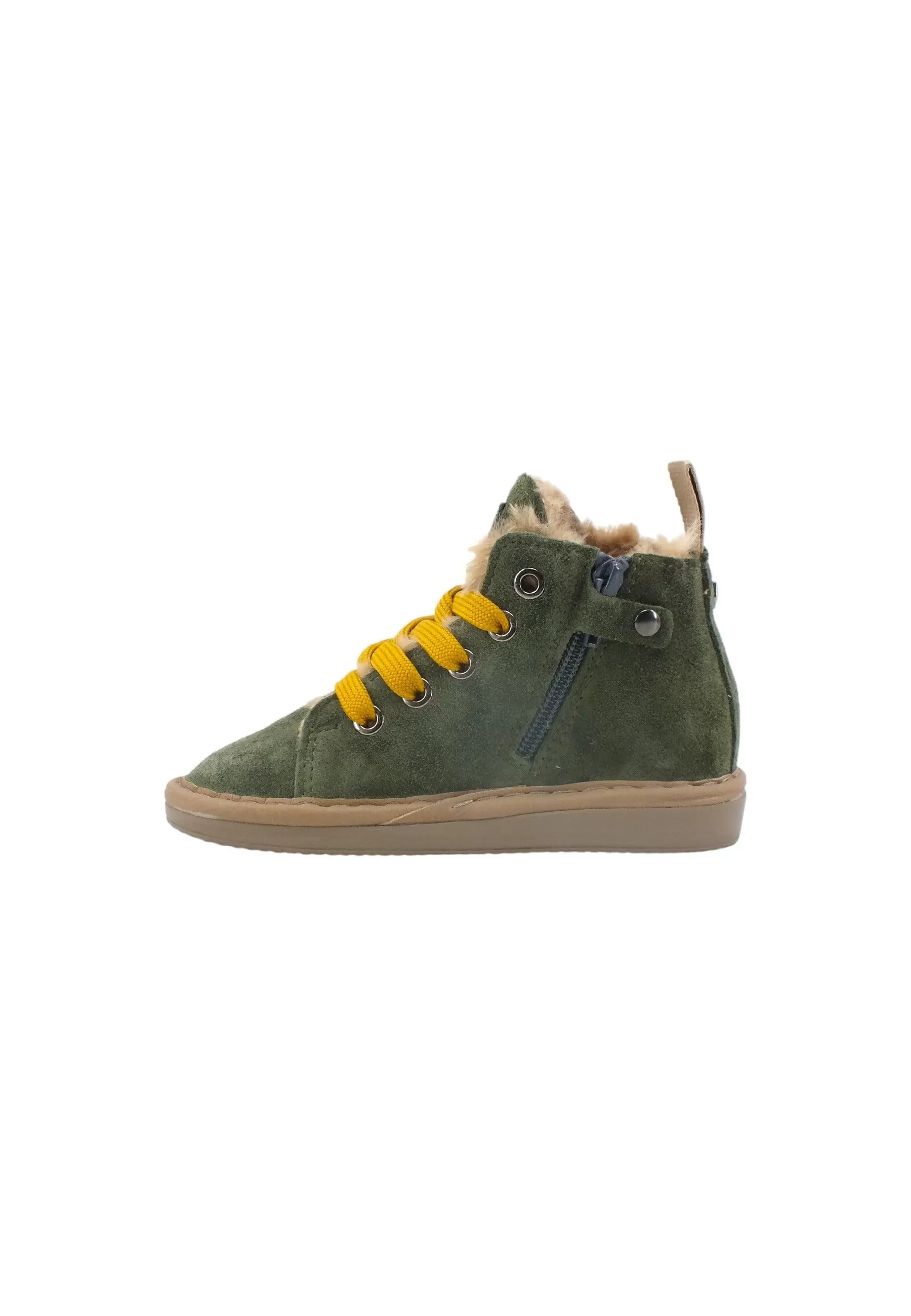 PAN CHIC Stivaletto Pelo Bimbo Military Green Yellow P01B007-00462032