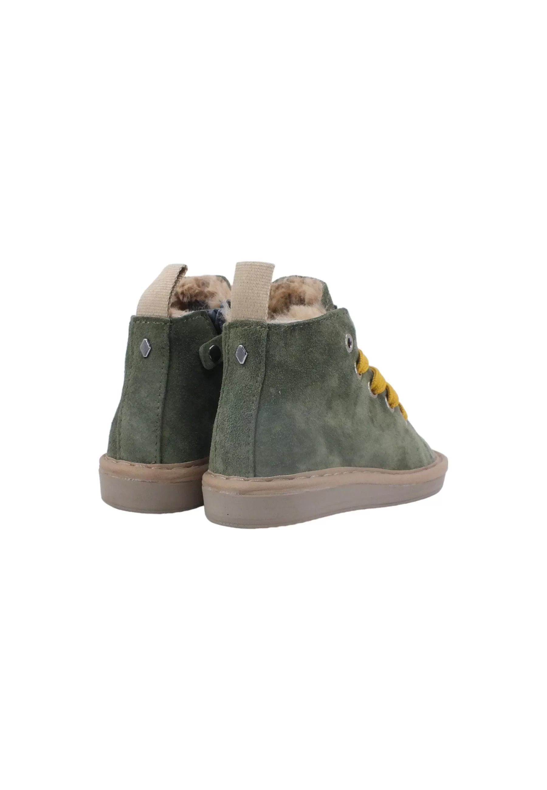 PAN CHIC Stivaletto Pelo Bimbo Military Green Yellow P01B007-00462032