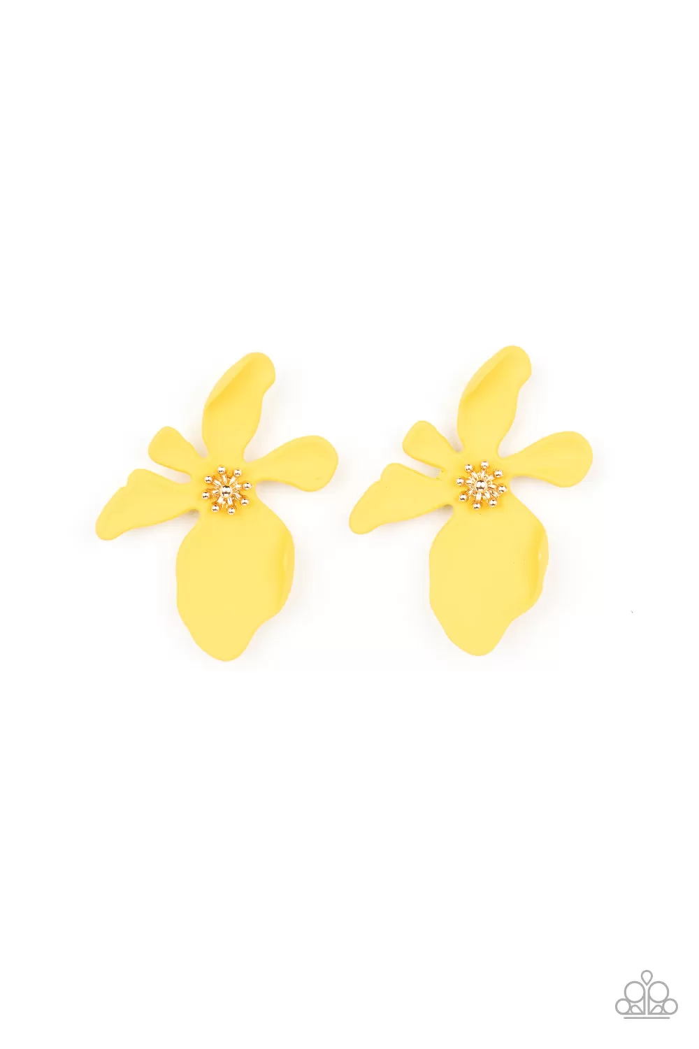 Paparazzi Hawaiian Heiress - Yellow Post Earrings