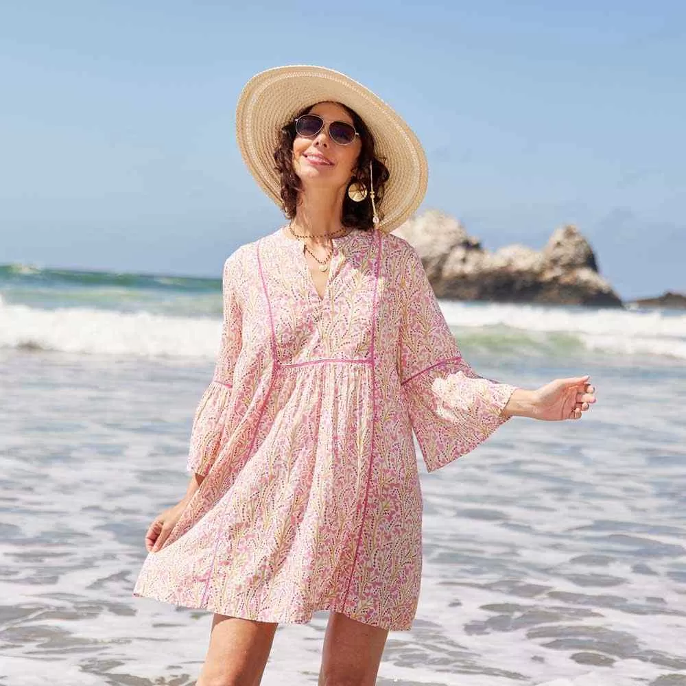 Petal Rose Pink Beach Dress