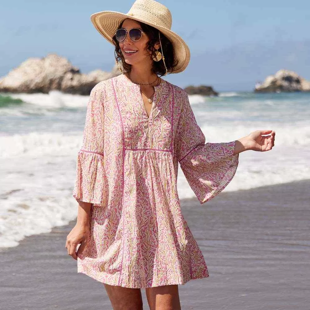 Petal Rose Pink Beach Dress