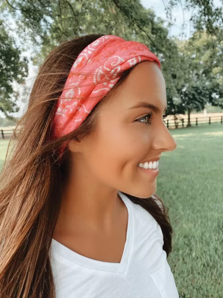 Pink Paisley Stretchy Headwrap