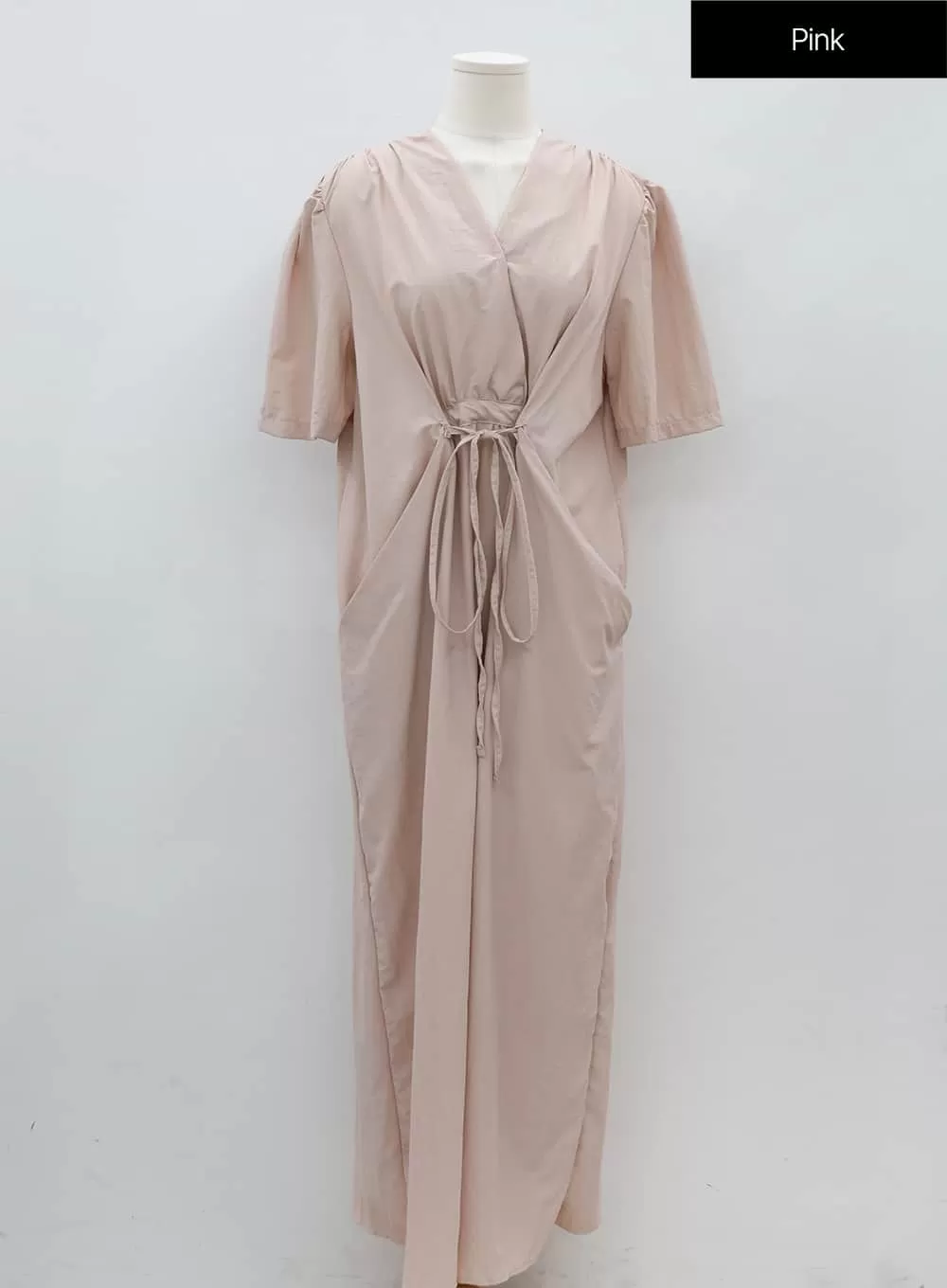 Plus Drawstring Wrap Maxi Dress IJ30