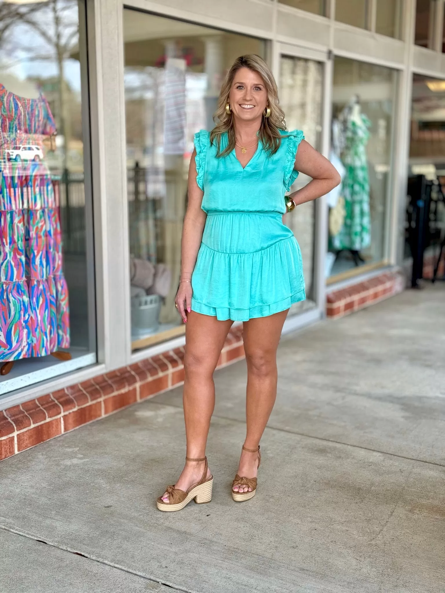 Prairie Dreams Dress - Aqua