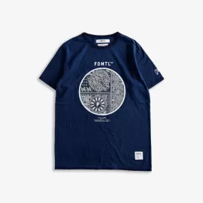 PRINTED PAISELY INDIGO TEE 'INDIGO'