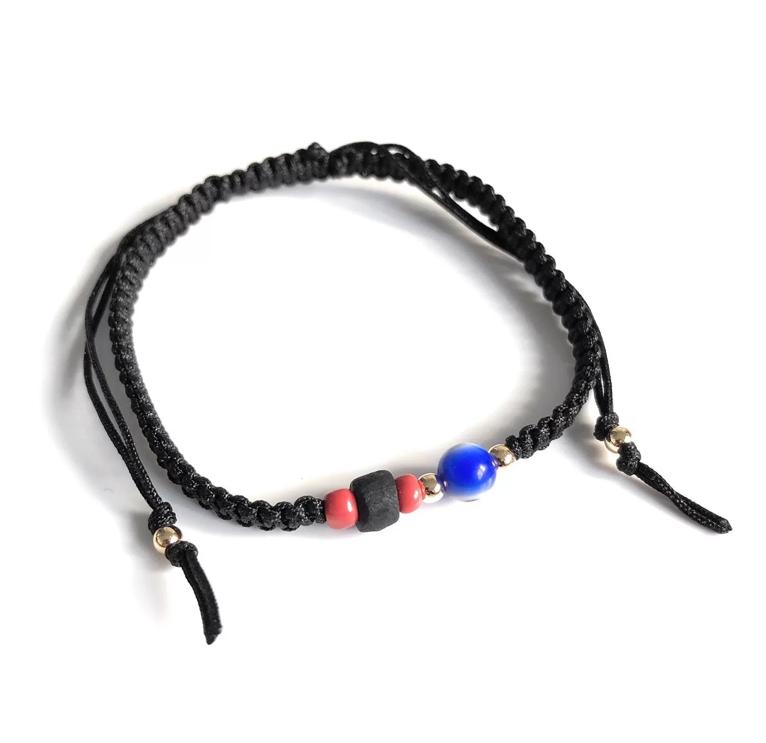 Pulsera de Azabache para Hombres Handmade Mens Adjustable Bracelet