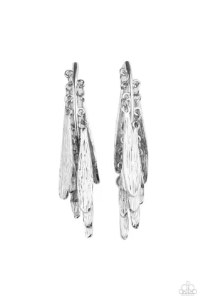 Pursuing The Plumes Silver-Earrings