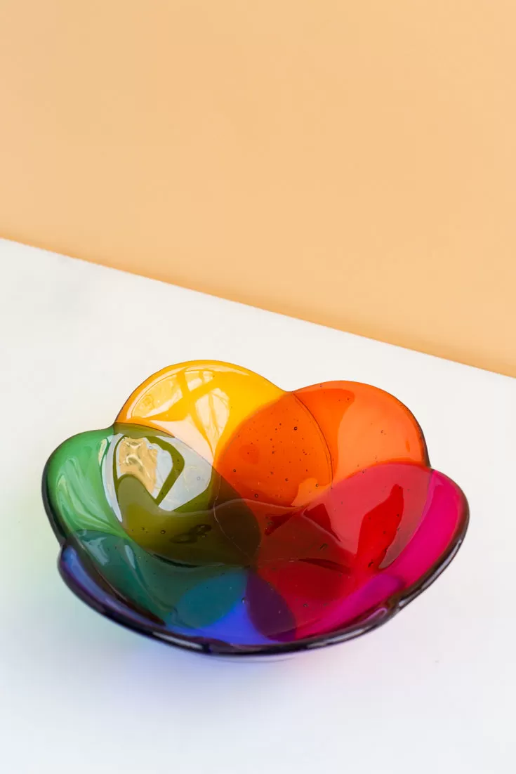 Rainbow Petal Bowl